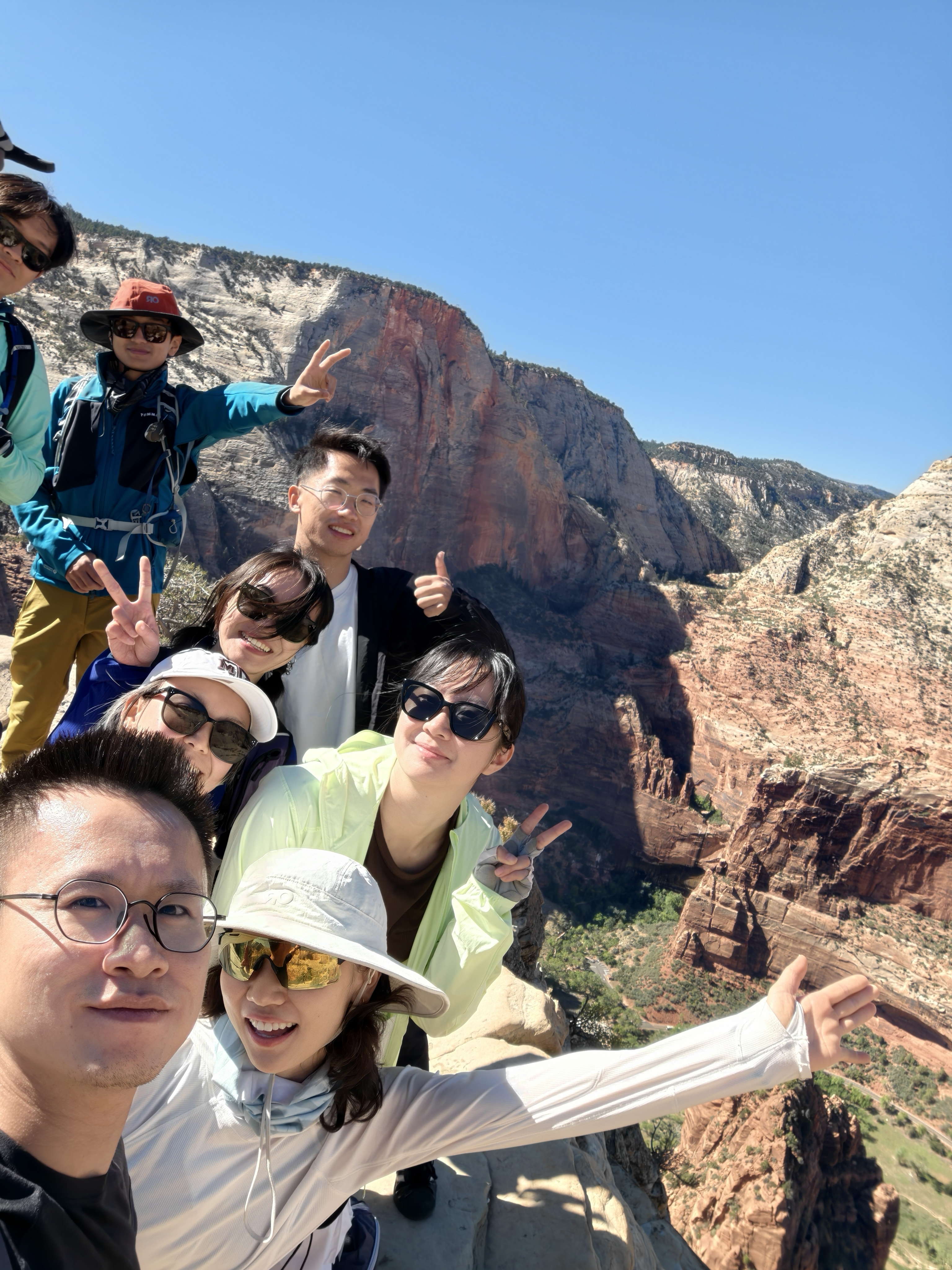 Group selfie at Angels Landing