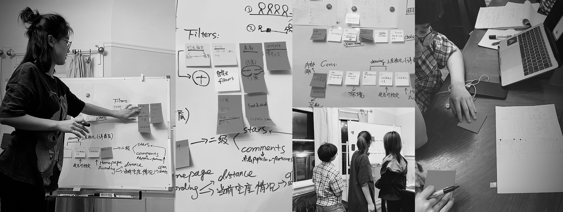 Original collage of the co-creation workshop and handwritten ideas