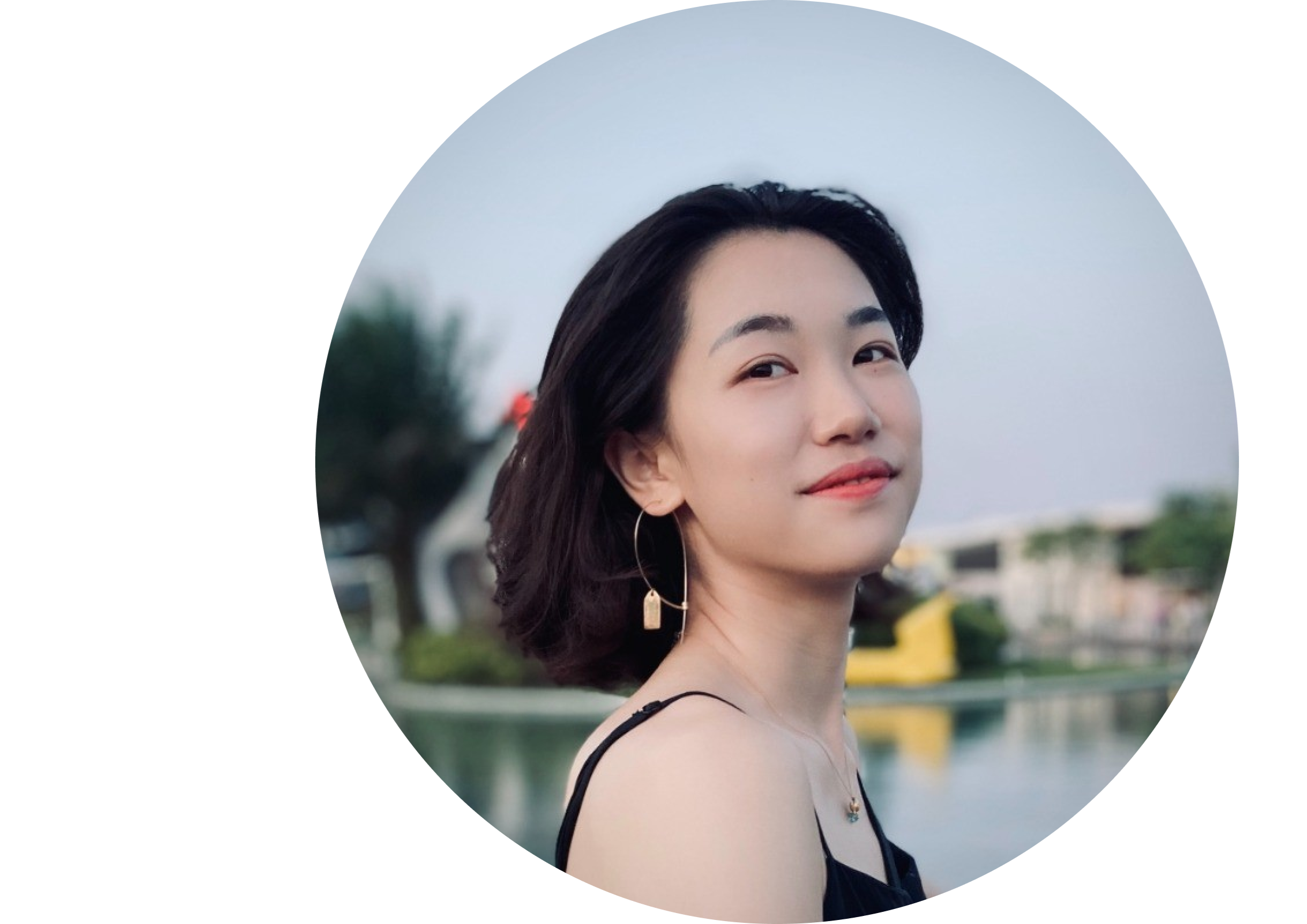Carleen Liu outdoors beside a lake